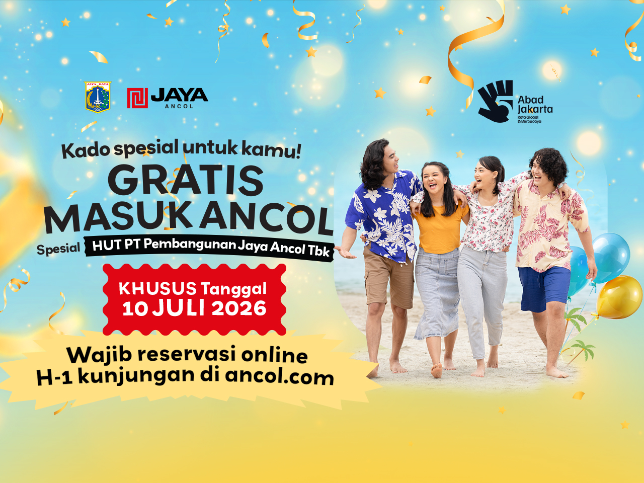 Gratis Tiket Masuk Ancol 10 Juli 2026